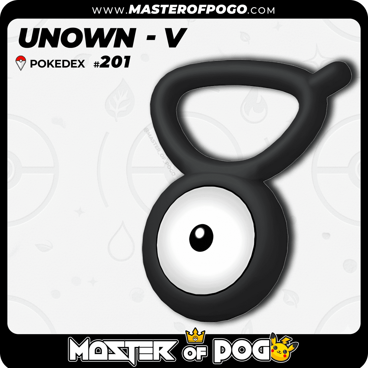 #201 - UNOWN · V