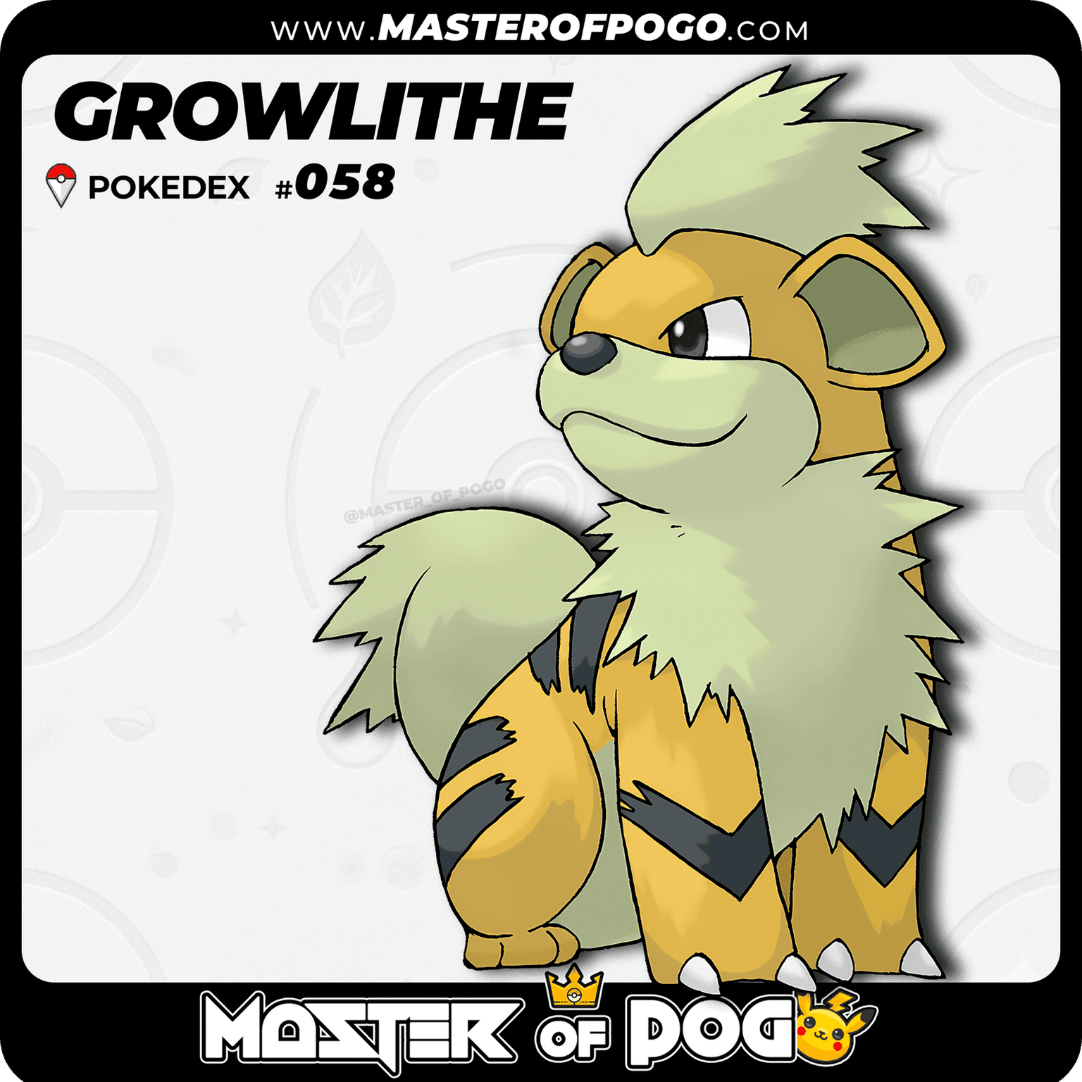 #058 - GROWLITHE — alternate view