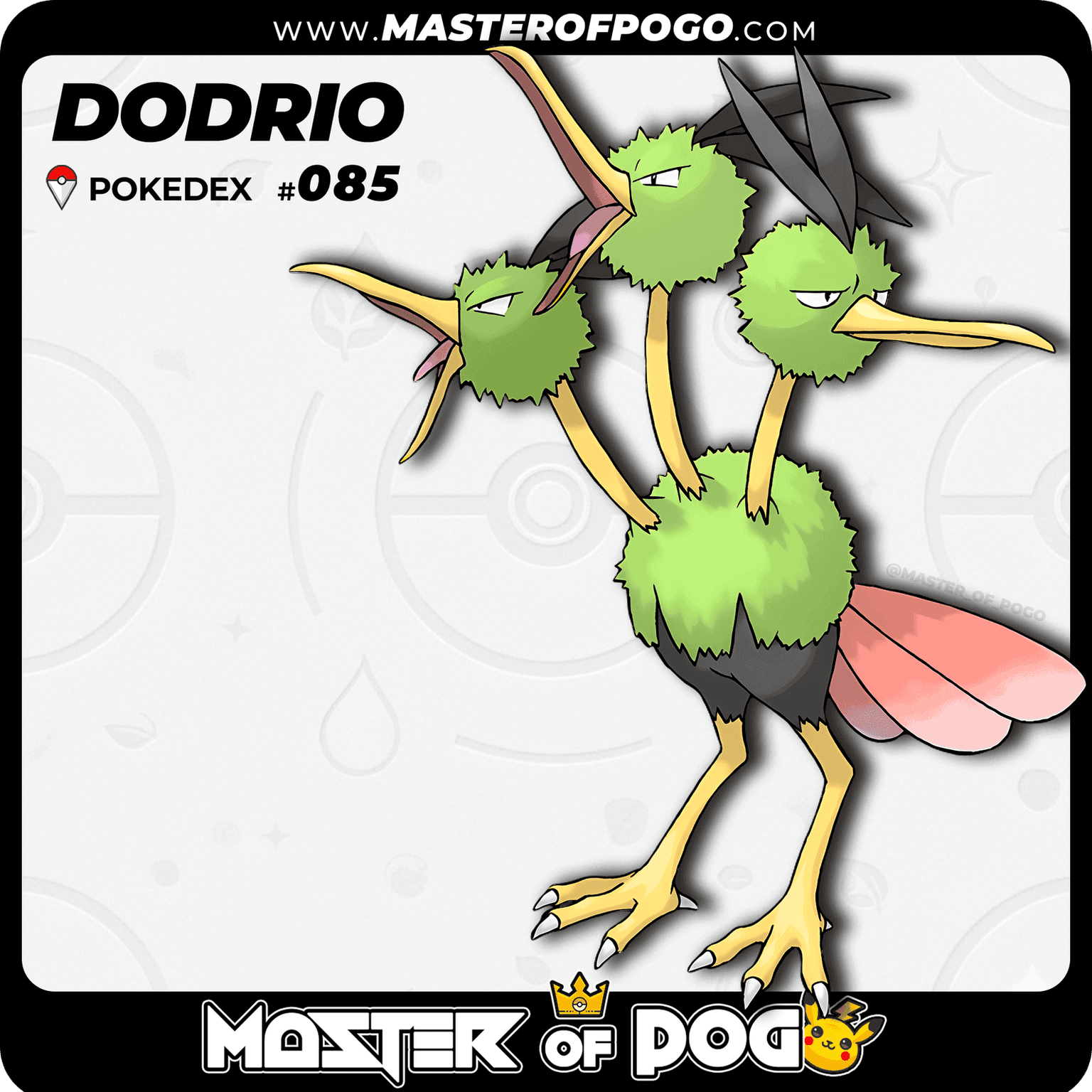 #085 - DODRIO — alternate view