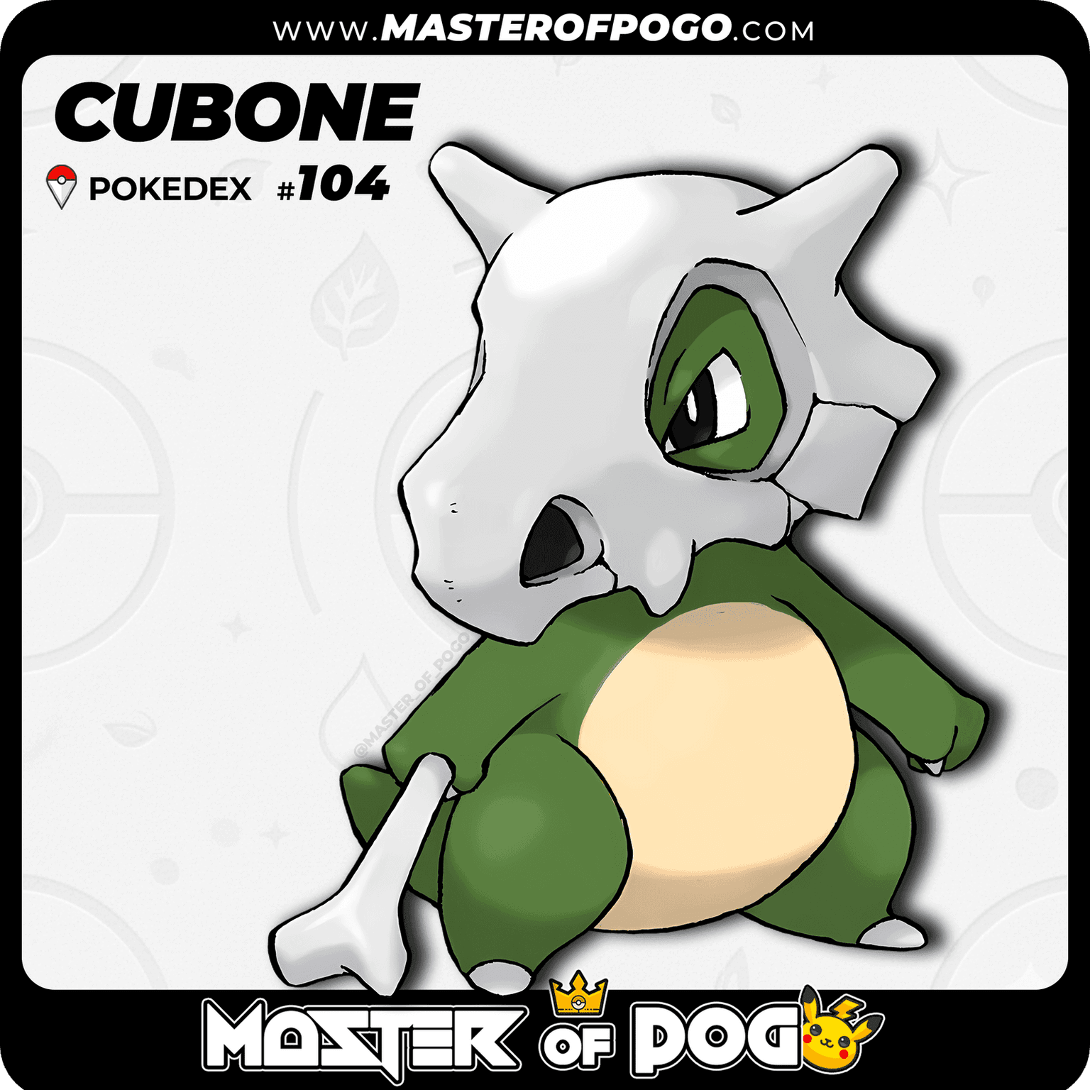#104 - CUBONE — alternate view