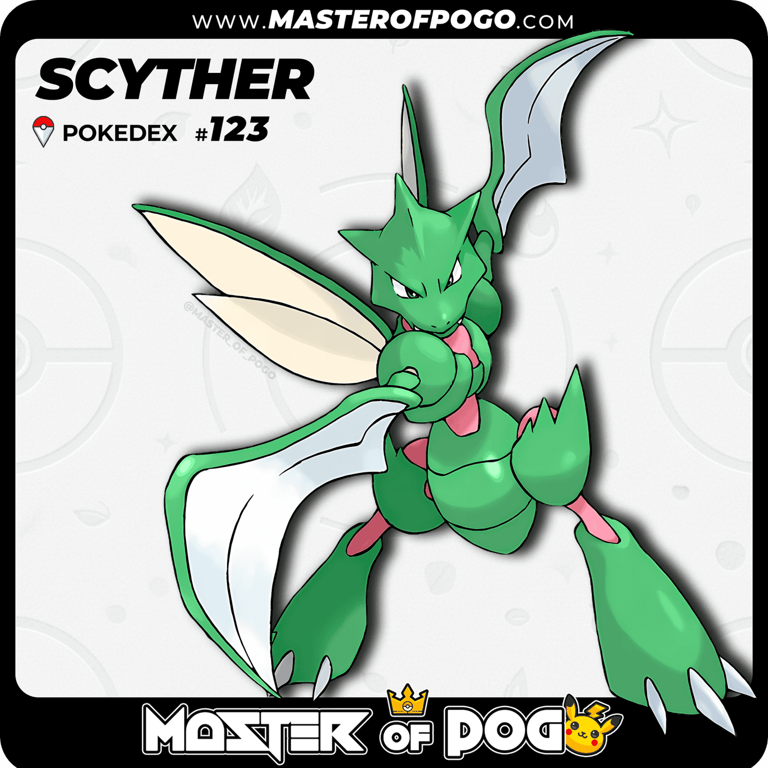 #123 - SCYTHER — alternate view