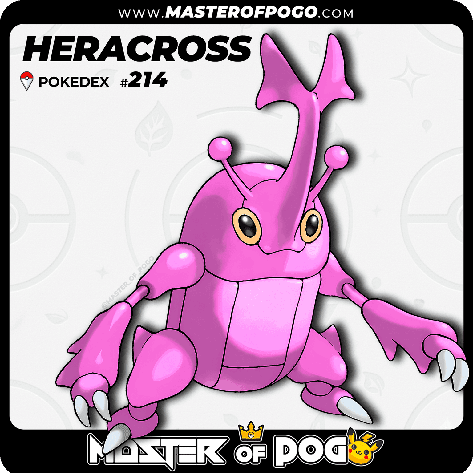 #214 - HERACROSS — alternate view
