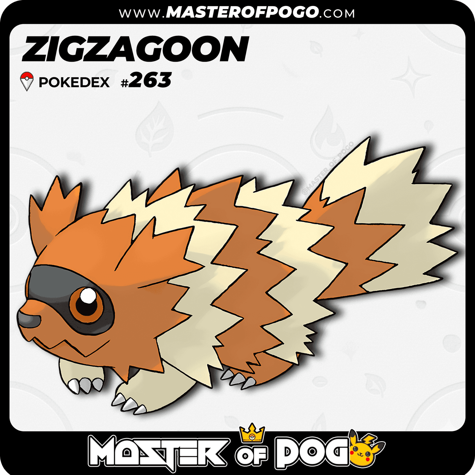 #263 - ZIGZAGOON — alternate view