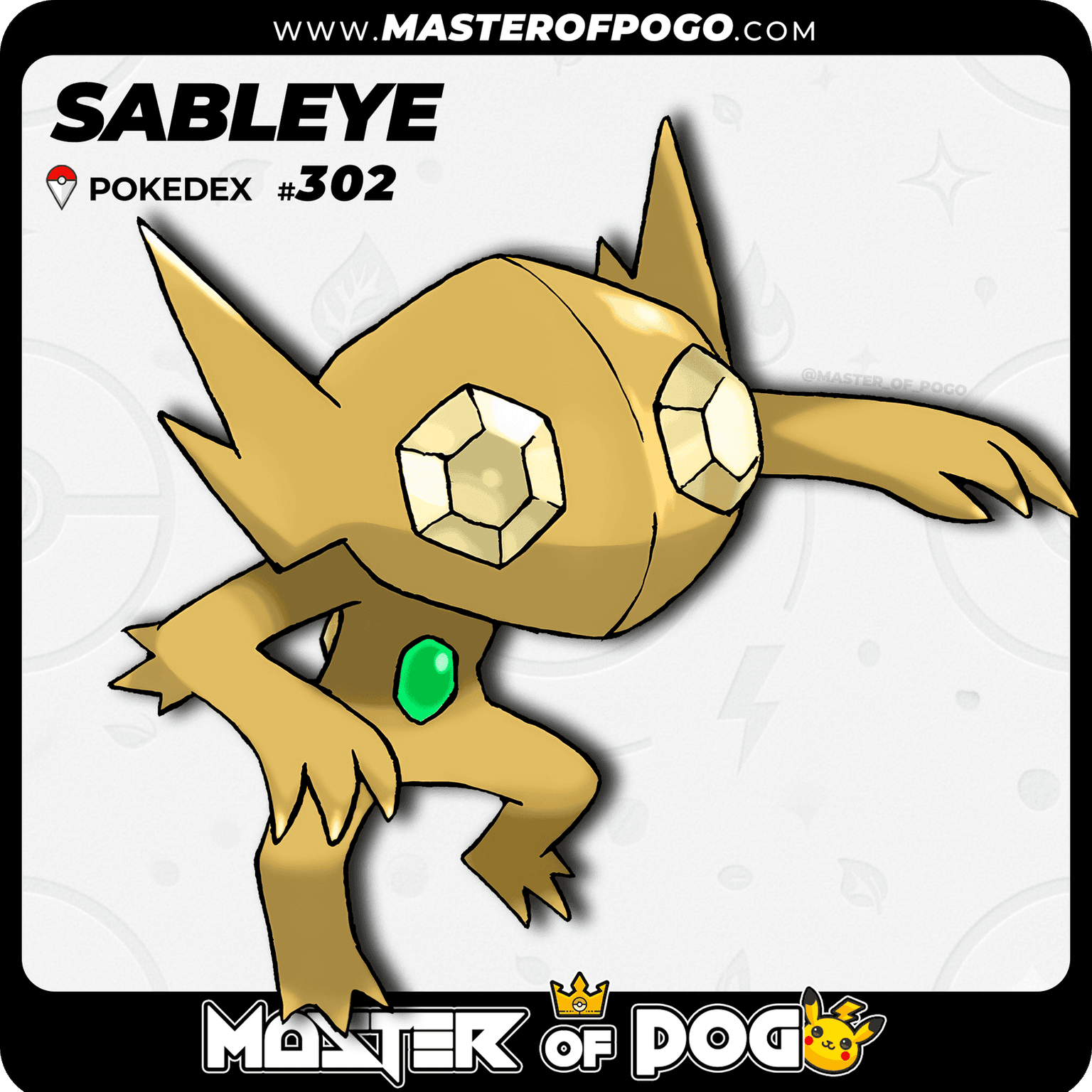 #302 - SABLEYE — alternate view