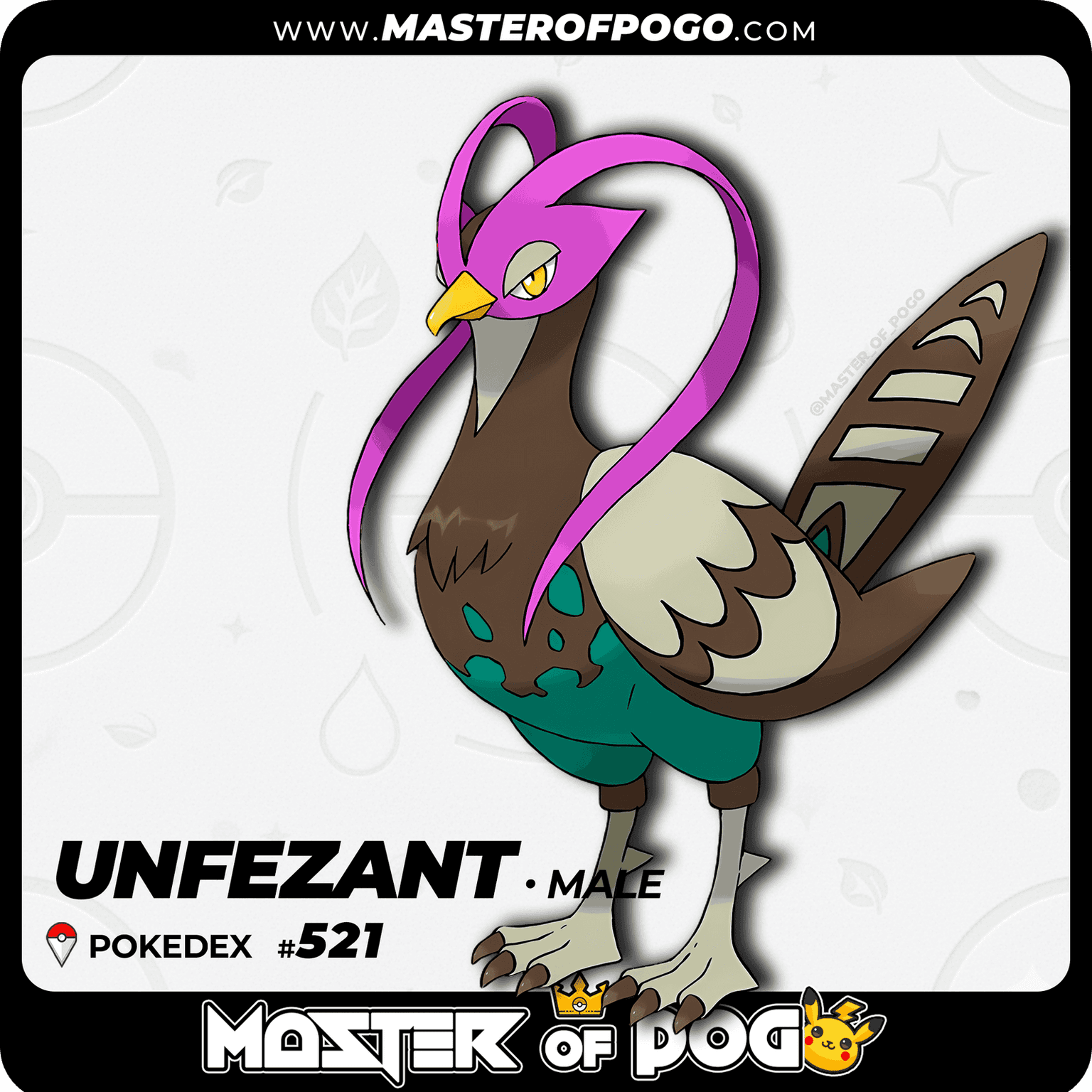#521 - Male UNFEZANT — alternate view