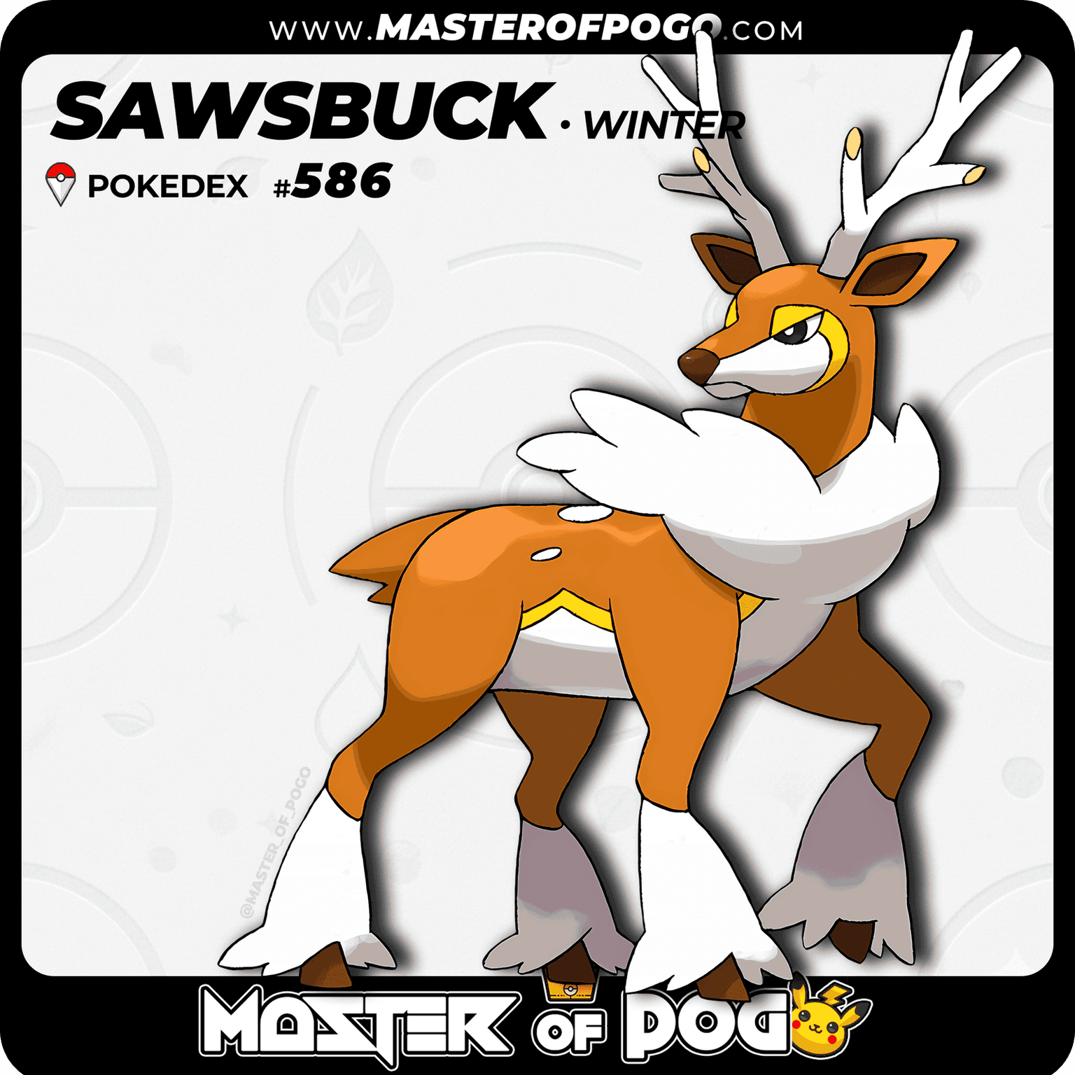 #586 - Winter SAWSBUCK — alternate view