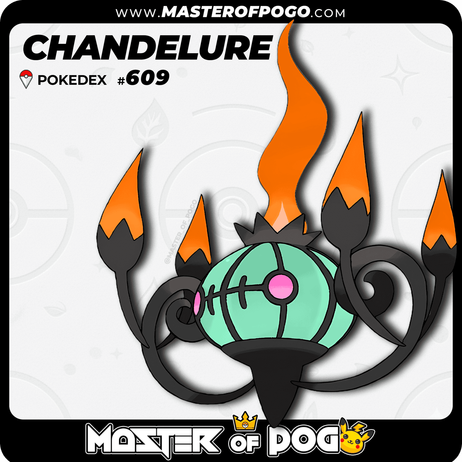 #609 - CHANDELURE — alternate view