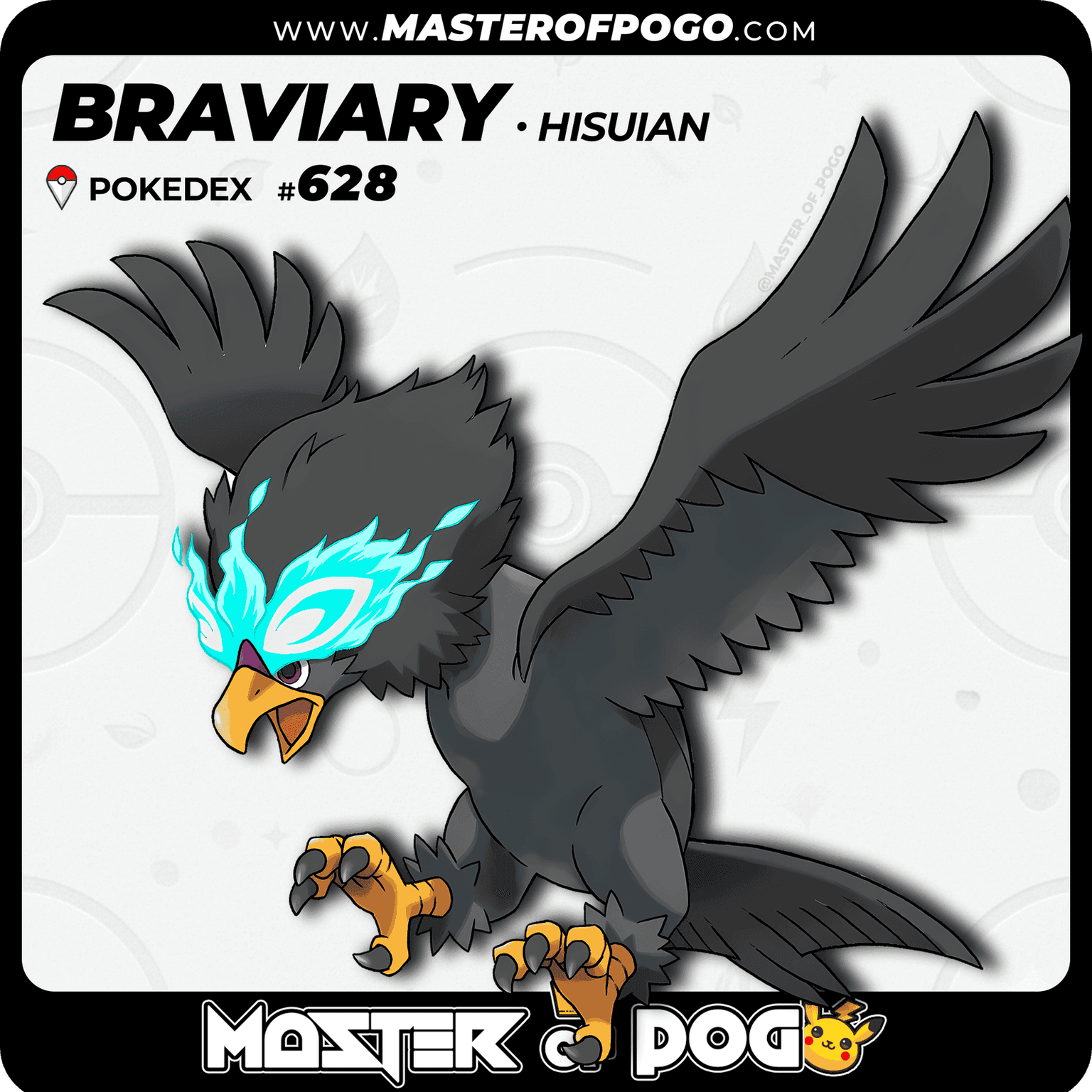 #628 - Hisuian BRAVIARY — alternate view