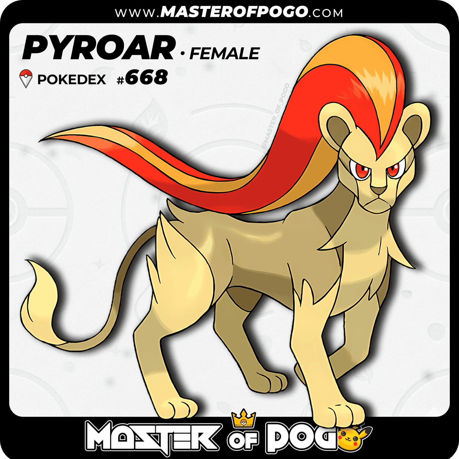 #668 -Female PYROAR — alternate view